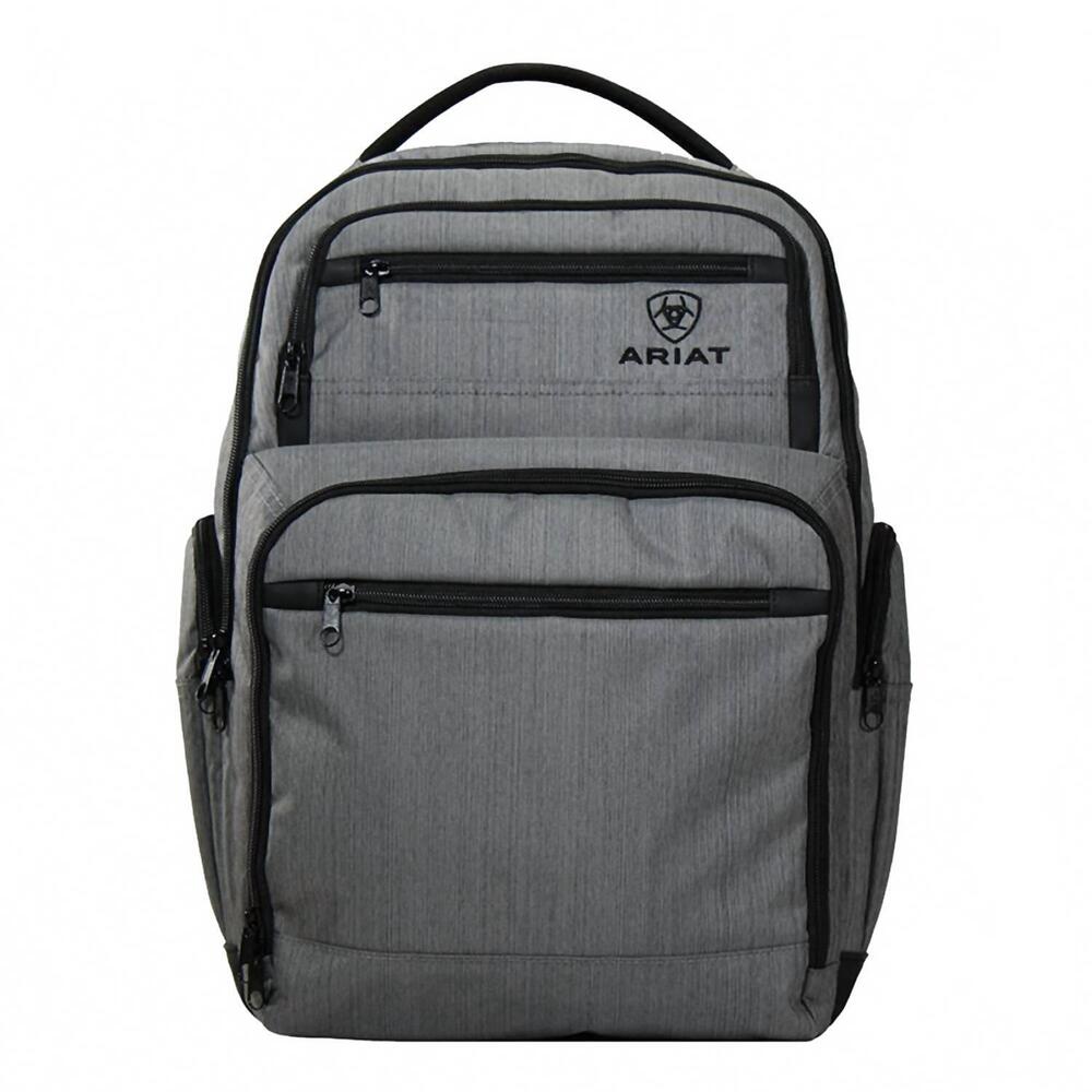 NEW ARIAT men's canvas laptop backpack in grey